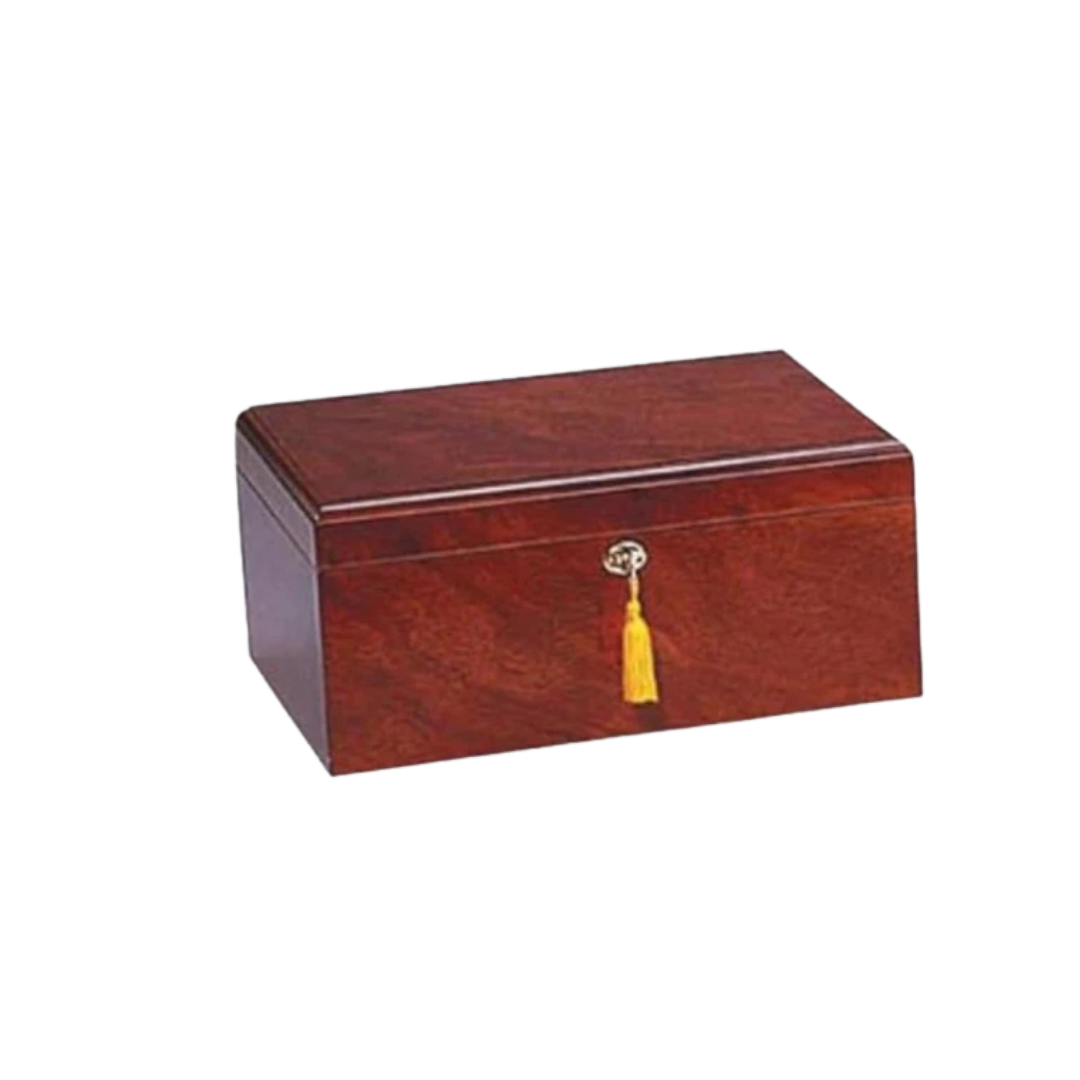 RJ Humidor Supreme Milano Desktop Humidor (Rosewood; Spanish Cedar Tray w/ Divider; holds 75‑100 cigars) alternate view