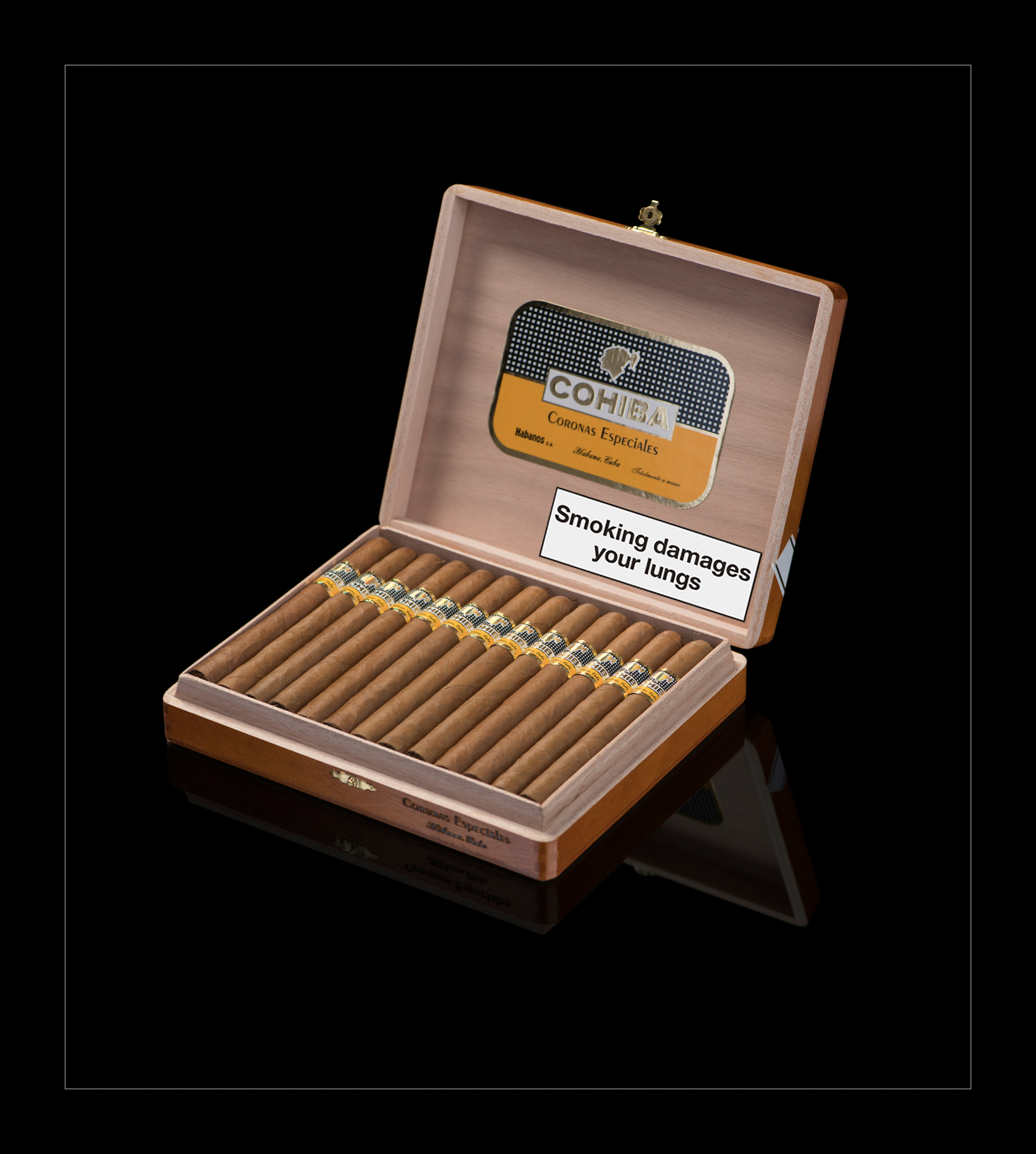 Cohiba Coronas Especiales, rolled in the Laguito No.2 size